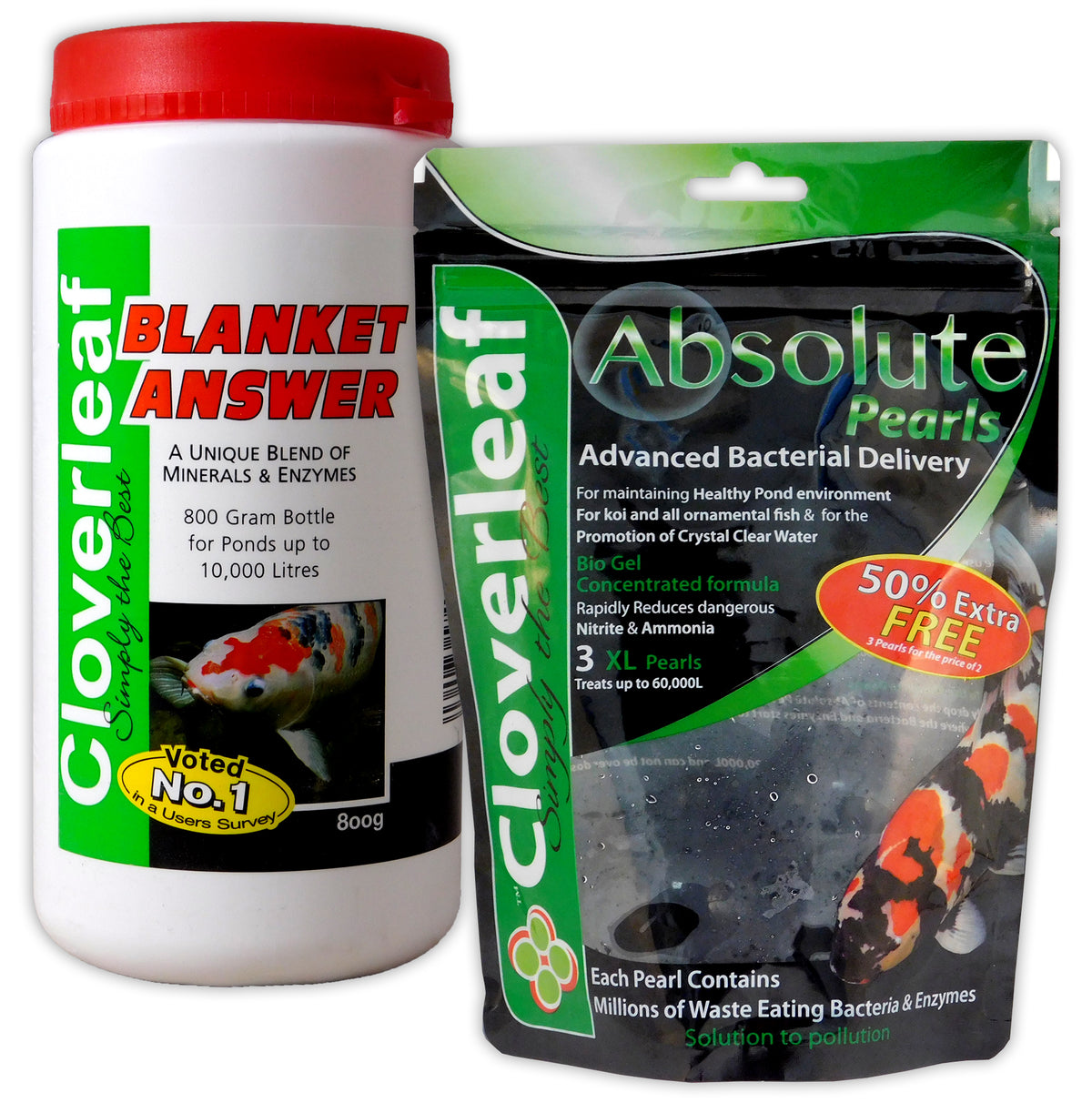 Cloverleaf Absolute Pearls XL & Blanket Answer Pond Treatment 2kg 4kg