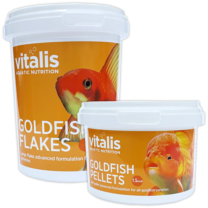 Vitalis Goldfish Flakes 40g & Pellets (1.5mm) 140g Twin Pack 