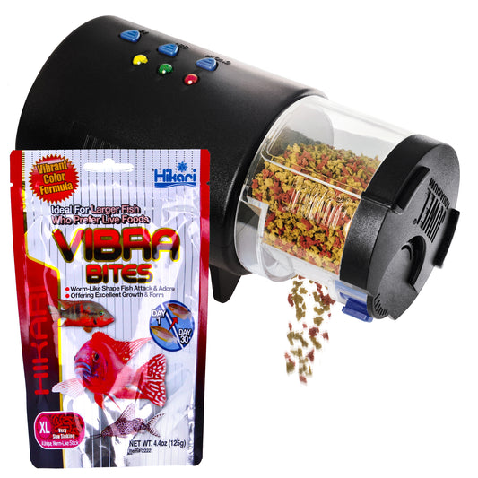 Juwel Auto Feeder & Vibra Bites XL 125g Bundle