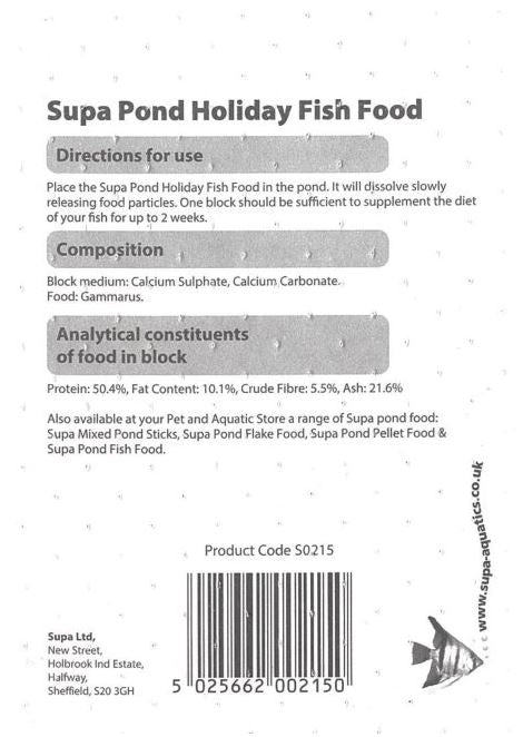 Supa Pond Fish Vacation Food Block - 2 Week Supply