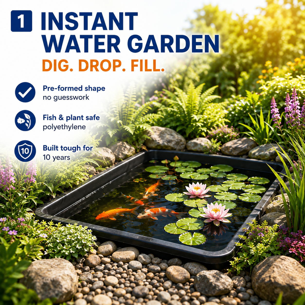 Laguna Durable Preformed Pond Basins - Multiple Sizes