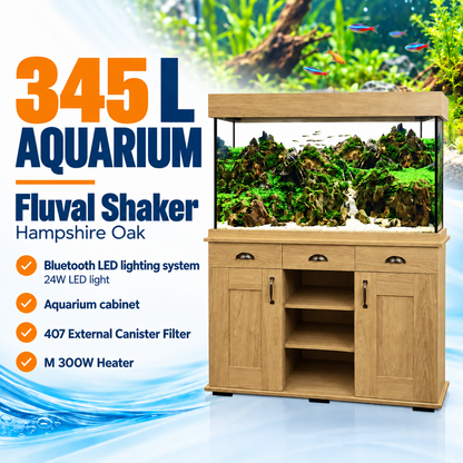 Fluval Shaker 345L Aquarium & Cabinet - Oak