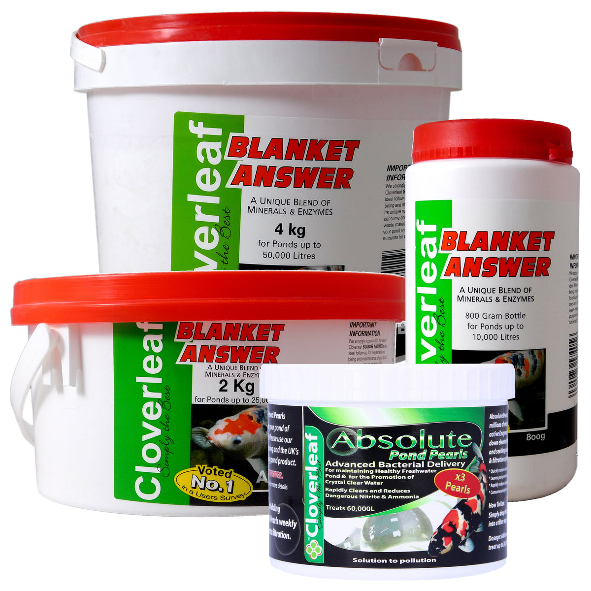 Cloverleaf Absolute Pearls XL & Blanket Answer Pond Treatment 2kg 4kg