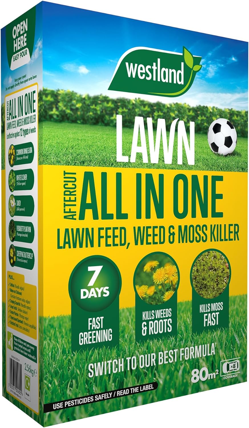 Aftercut All in One Lawn Feed, Weed & Moss Killer