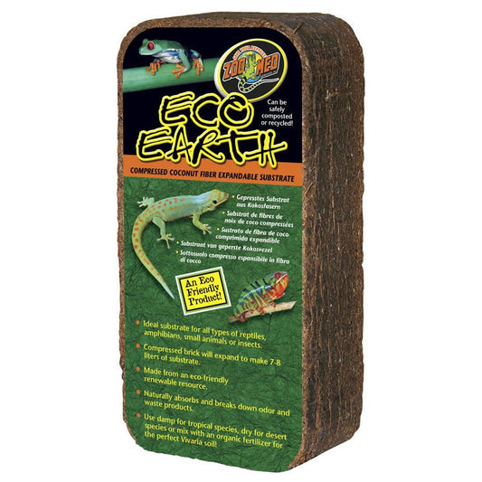 ZooMed Eco Earth Substrate Block E-10 for Small Animals, Snakes and Tarantulas
