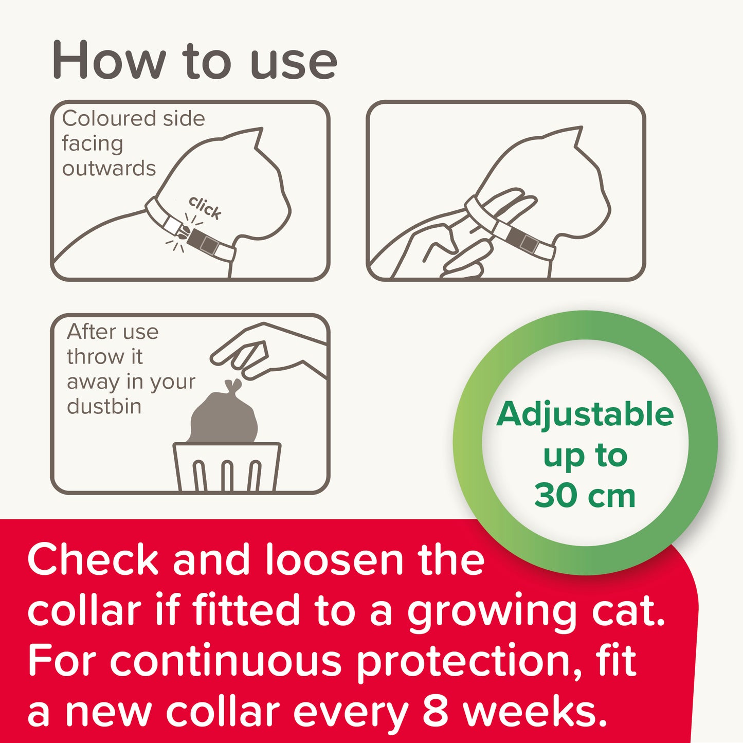 Beaphar Soft Velvet Flea Collar for Cats – Twin Pack 30cm Repels Fleas