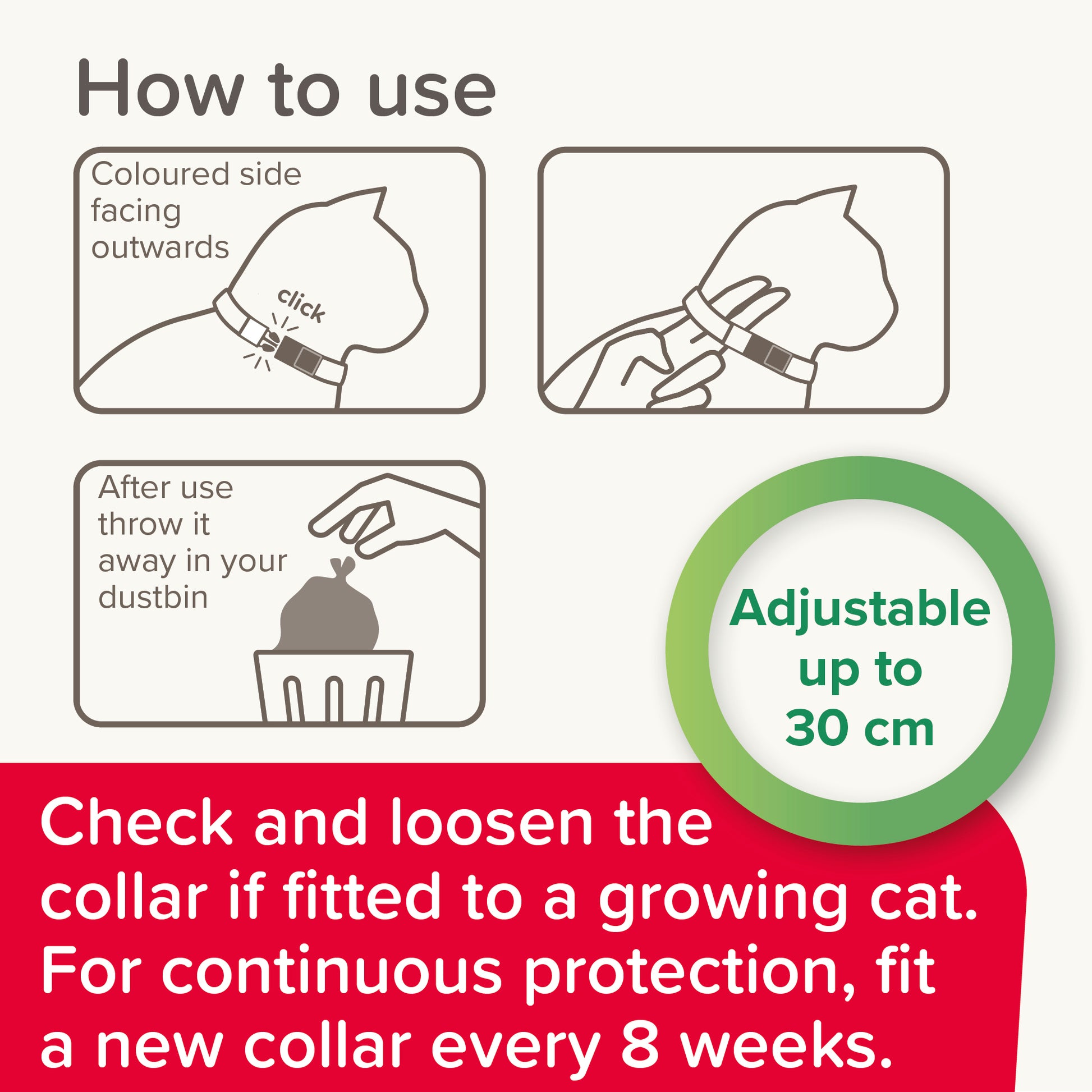 Beaphar Soft Velvet Flea Collar for Cats – Twin Pack 30cm Repels Fleas