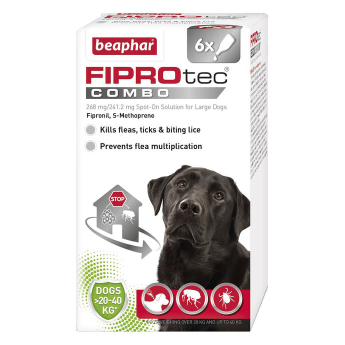Beaphar FIPROtec COMBO for Large Dogs, 6 pipettes