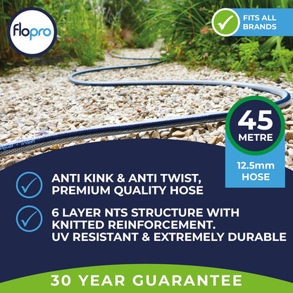 Flopro NeverKink Hose Kink Free Technology UV Protected Garden Hose 25m/45m