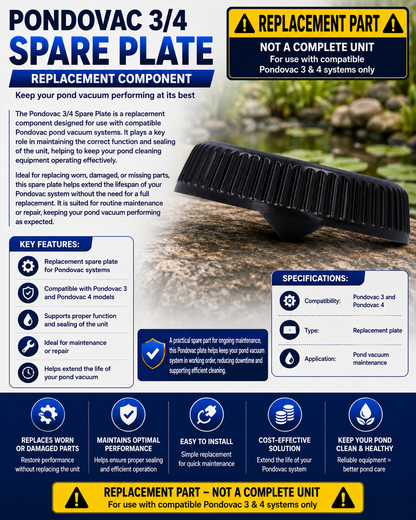 Replacement Spare Plate for Oase Pondovac 3 and 4 Pond Vacuum Cleaners