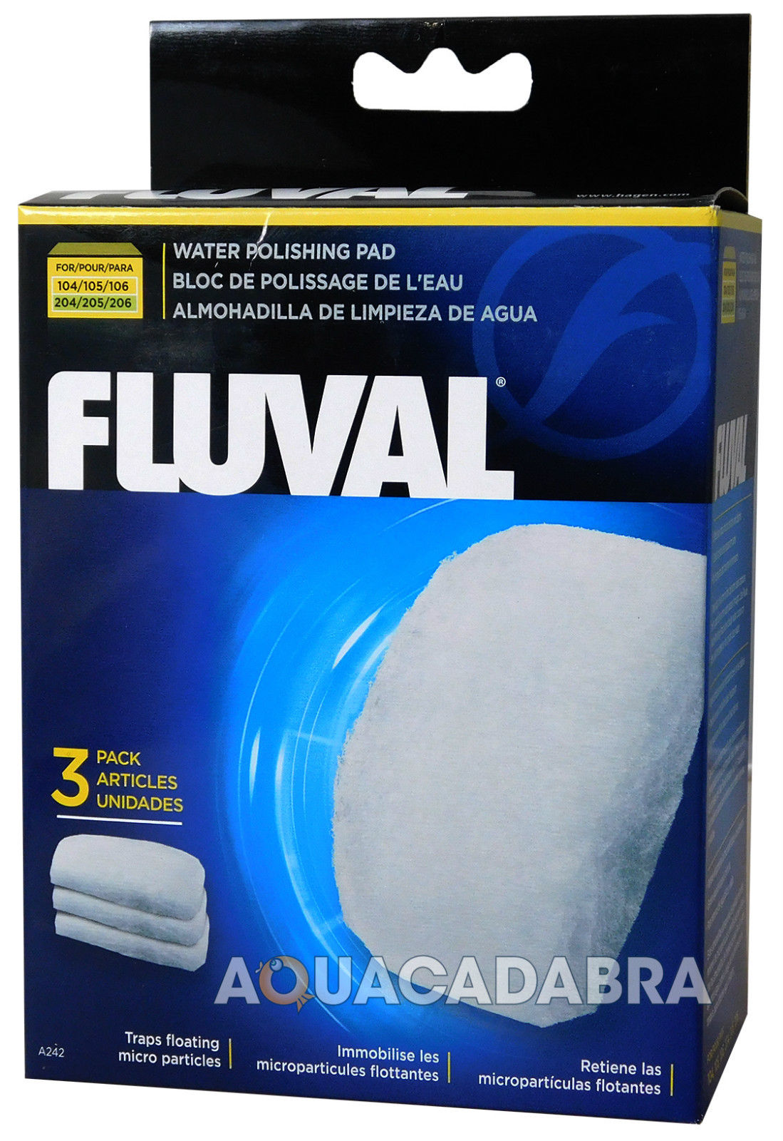 Fluval 104 105 106 204 205 206 Replacement Foam Pads - 3 Boxes