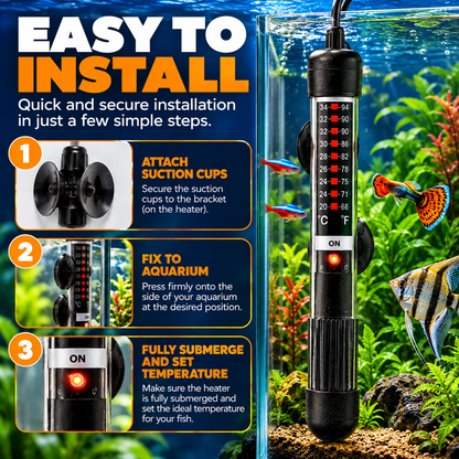 Fish R Fun Submersible Aquarium Heater 25W-300W