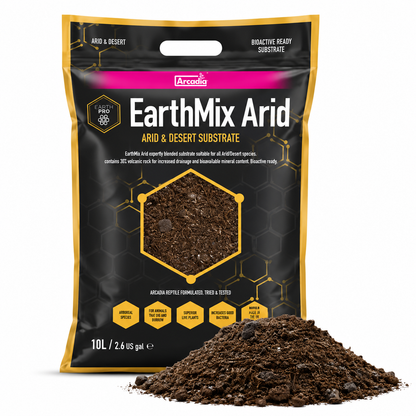 Arcadia Earth Mix Arid 10L Reptile Bio Active Vivarium Desert Soil Substrate