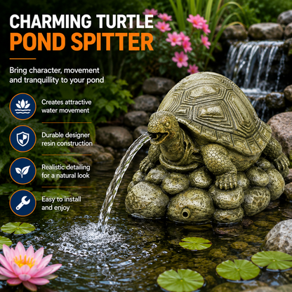 Bermuda Spitter Pond Ornaments Tortoise Water Feature Ornament