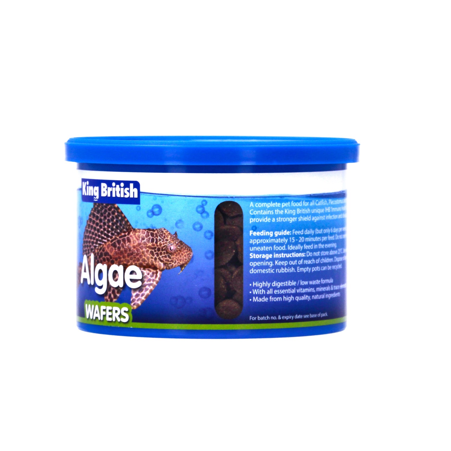 King British Algae Wafers Plecostomus Catfish Bottom Feeder Food