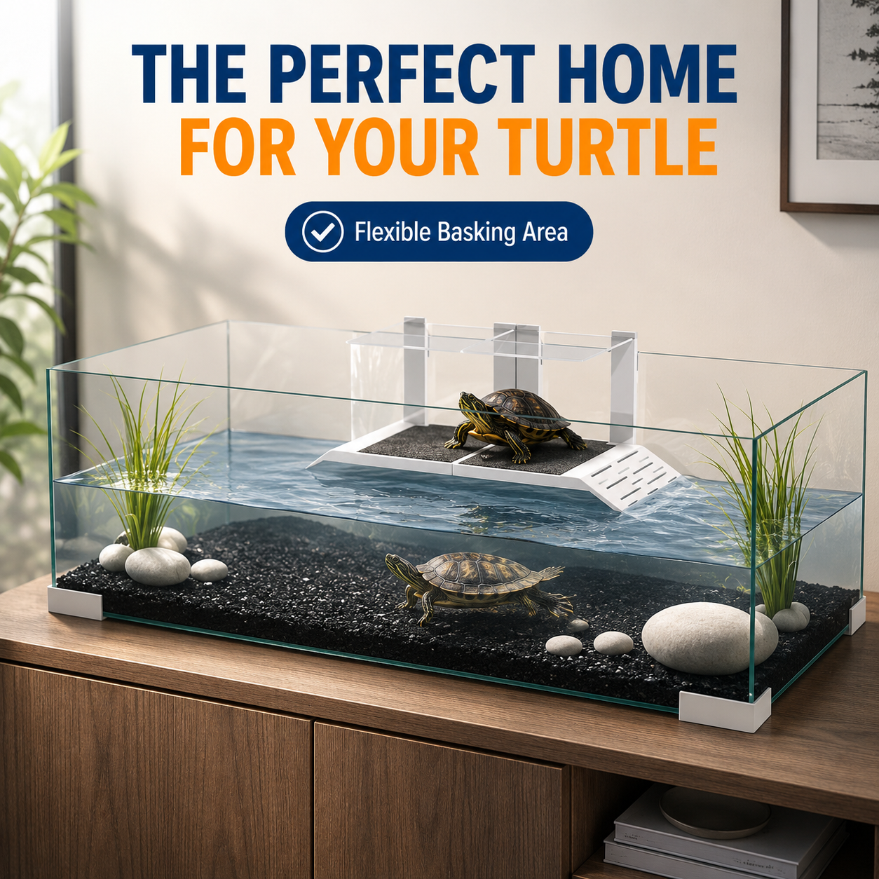 Ciano Tartarium 80 Turtle Tank with Adjustable Ramp
