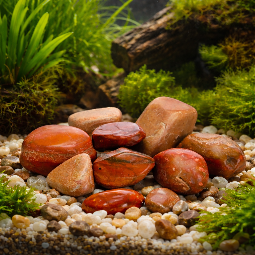 biOrb Feng Shui Pebble Set Red Marble Fish Tank Aquarium Decoration Stones