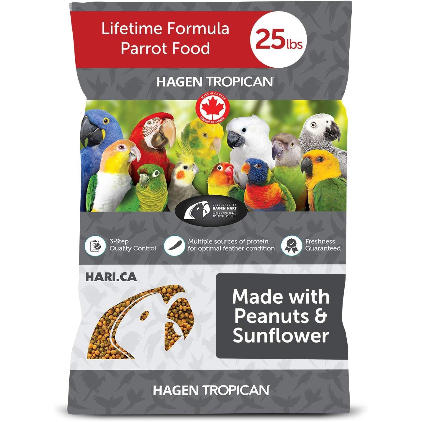 Hari Tropican Parrot Lifetime Granules 4mm 11.34kg