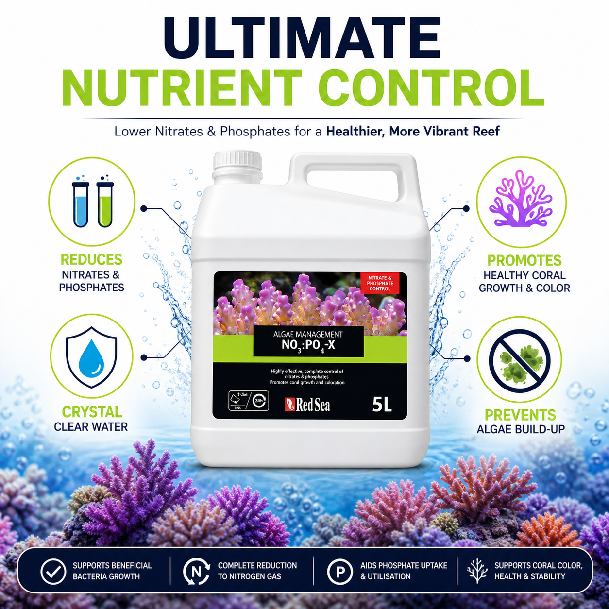 Red Sea N:P-X Nitrate and Phosphate Reducer 5000ml - R22206