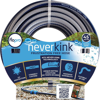 Flopro NeverKink Hose Kink Free Technology UV Protected Garden Hose 25m/45m