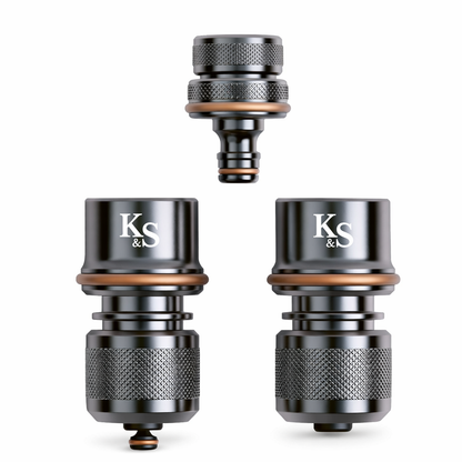 Kent & Stowe Heavy Duty Metal Hose Connector Set, Tap & Water Stop