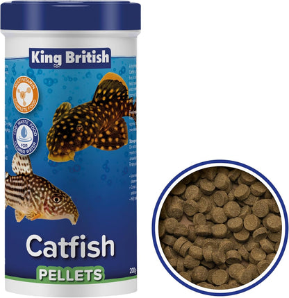 King British Catfish Pellets Bottom Feeder Aquarium Tropical Food 200g / 600g