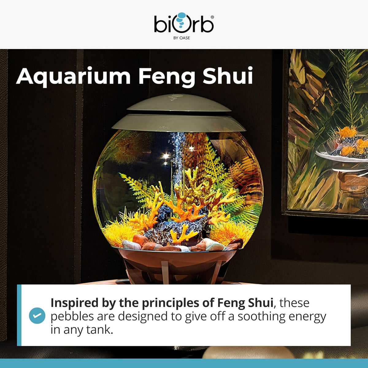 biOrb Feng Shui Pebble Set Red Marble Fish Tank Aquarium Decoration Stones