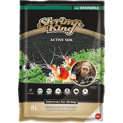 Dennerle ShrimpKing Active Soil Shrimp Substrate 4L 8L pH KH Control