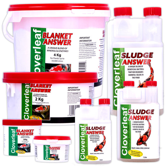 Cloverleaf Blanket & Sludge Answer Blanketweed Pond Weed Water Treatment Bundle