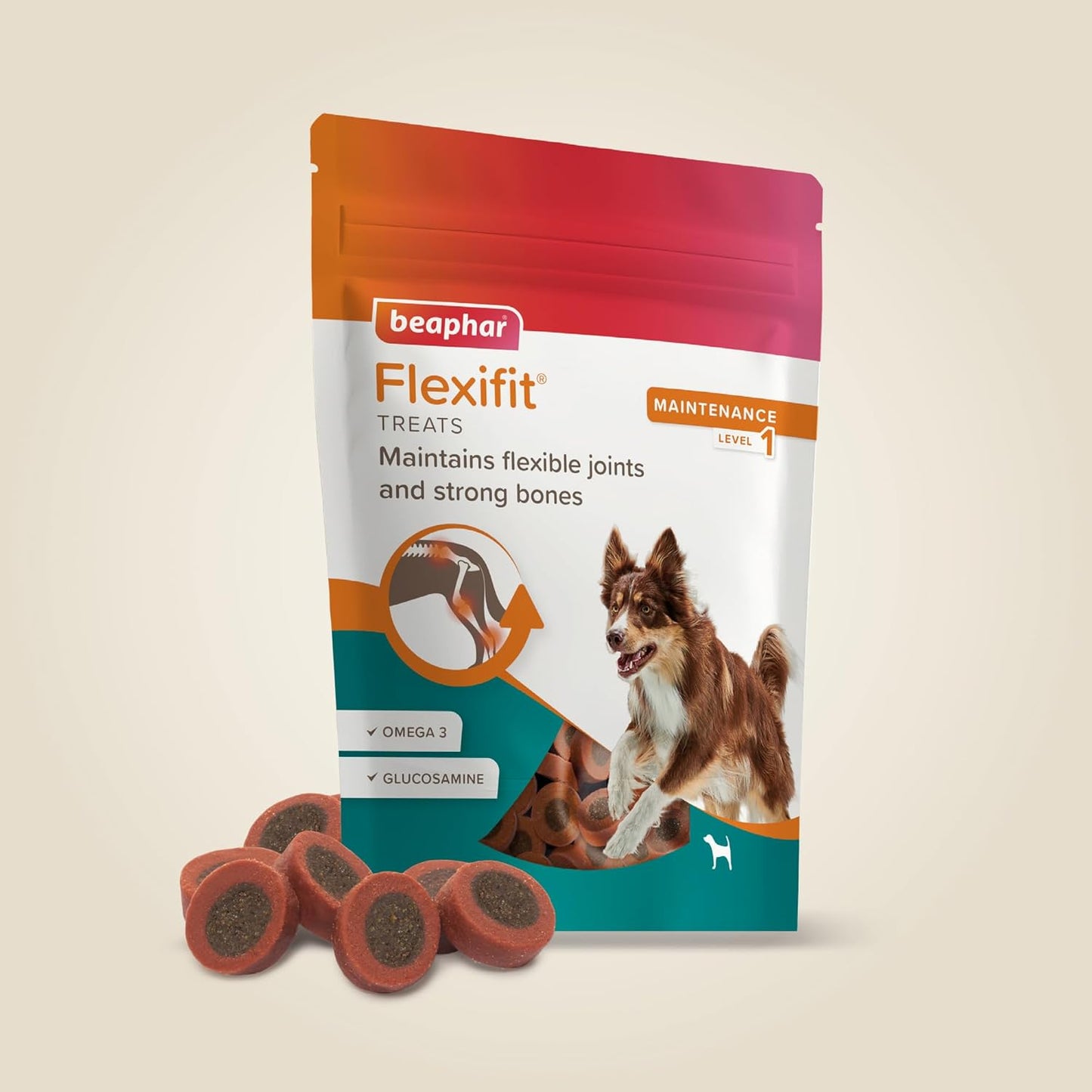 Beaphar Flexifit Joint Supplement 150g Dog Treats Joint Omega 3 Supplement