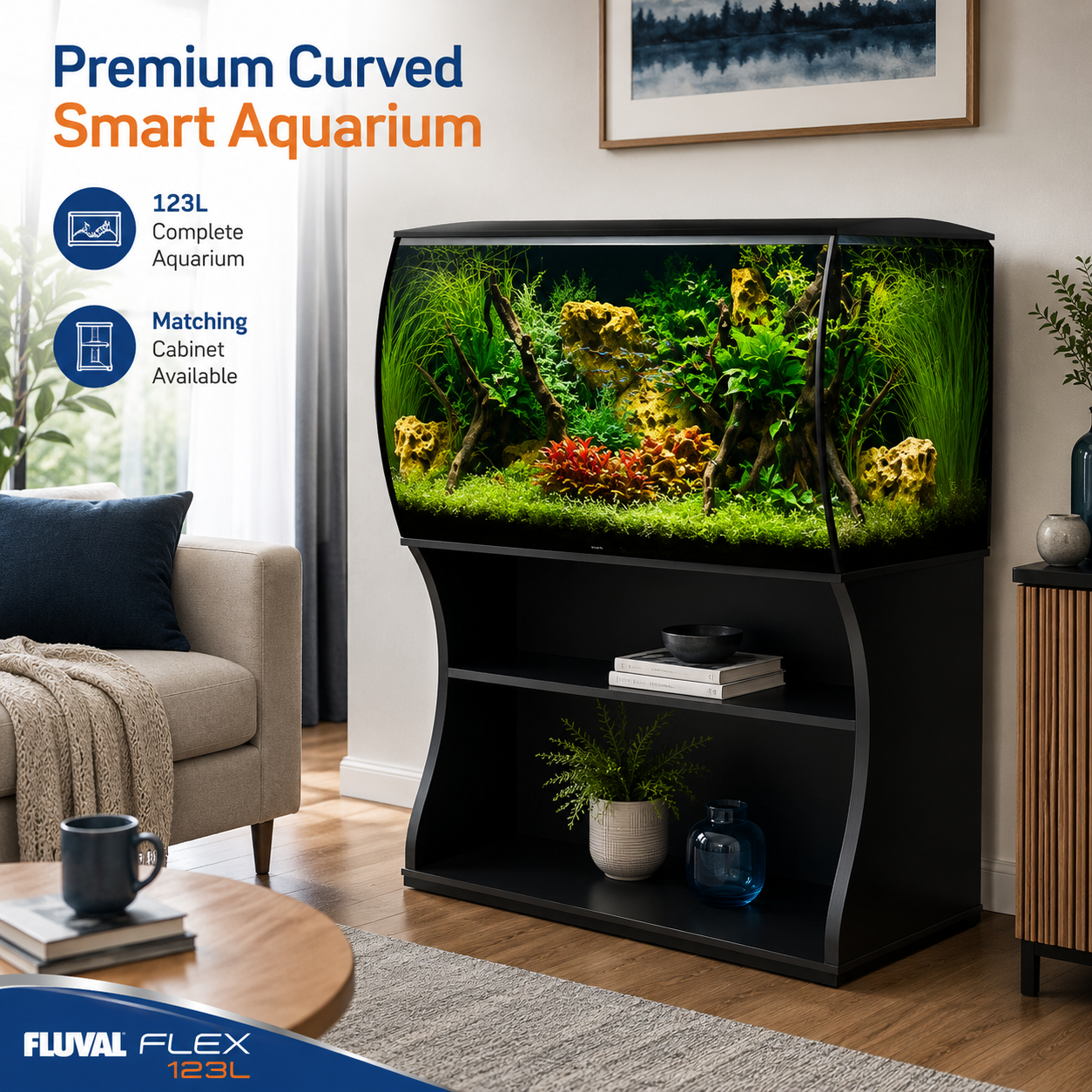 Fluval Flex 123L Tropical Black Aquarium