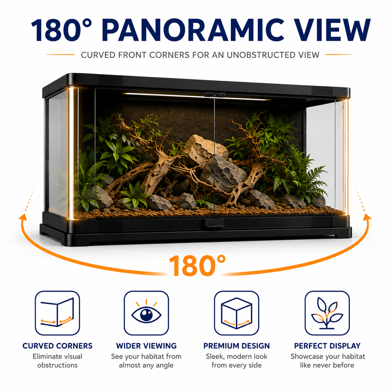 Exo Terra  Vista 120XL - Panoramic Terrarium 120x60x60cm