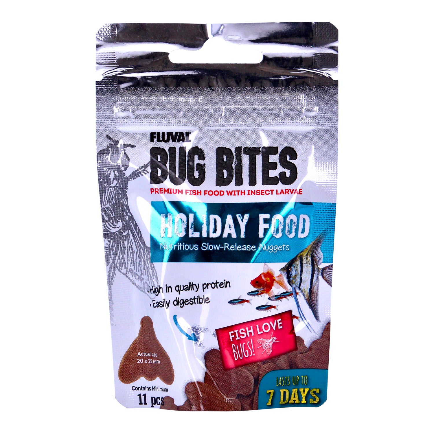 Fluval Bug Bites Holiday/Weekend Feeder 20g