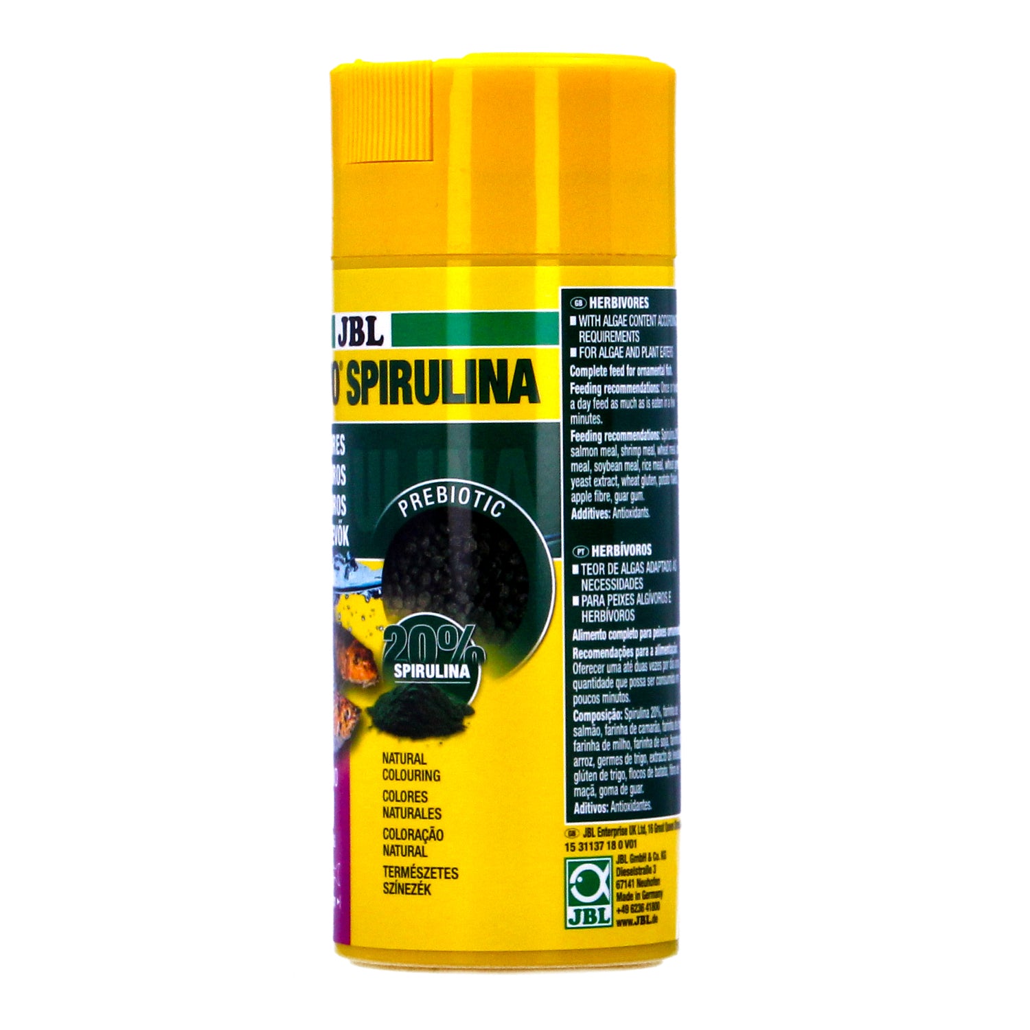 JBL ProNovo Spirulina Fish Food Sinking Granules Tropical Aquarium Algae