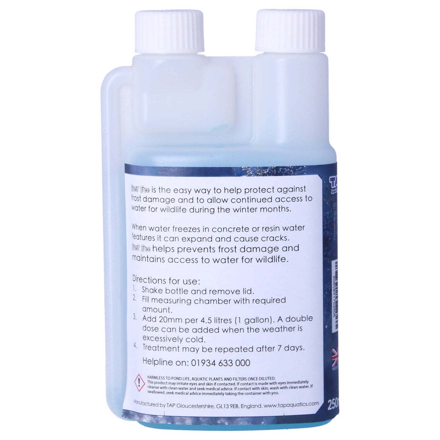 TAP Frost Free 250ml Prevent Water Feature Ice Freeze Pet Wildlife Safe Garden