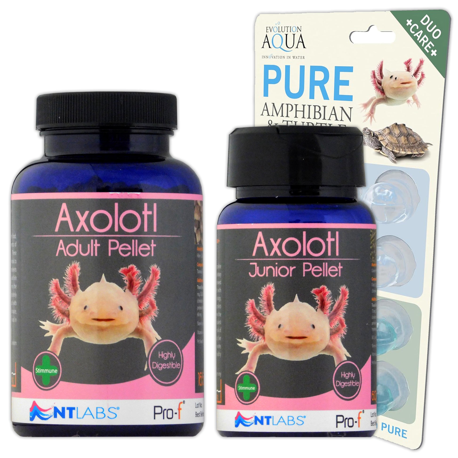 NT Labs Axolotl Pellets & Evo Aqua PURE Amphibian