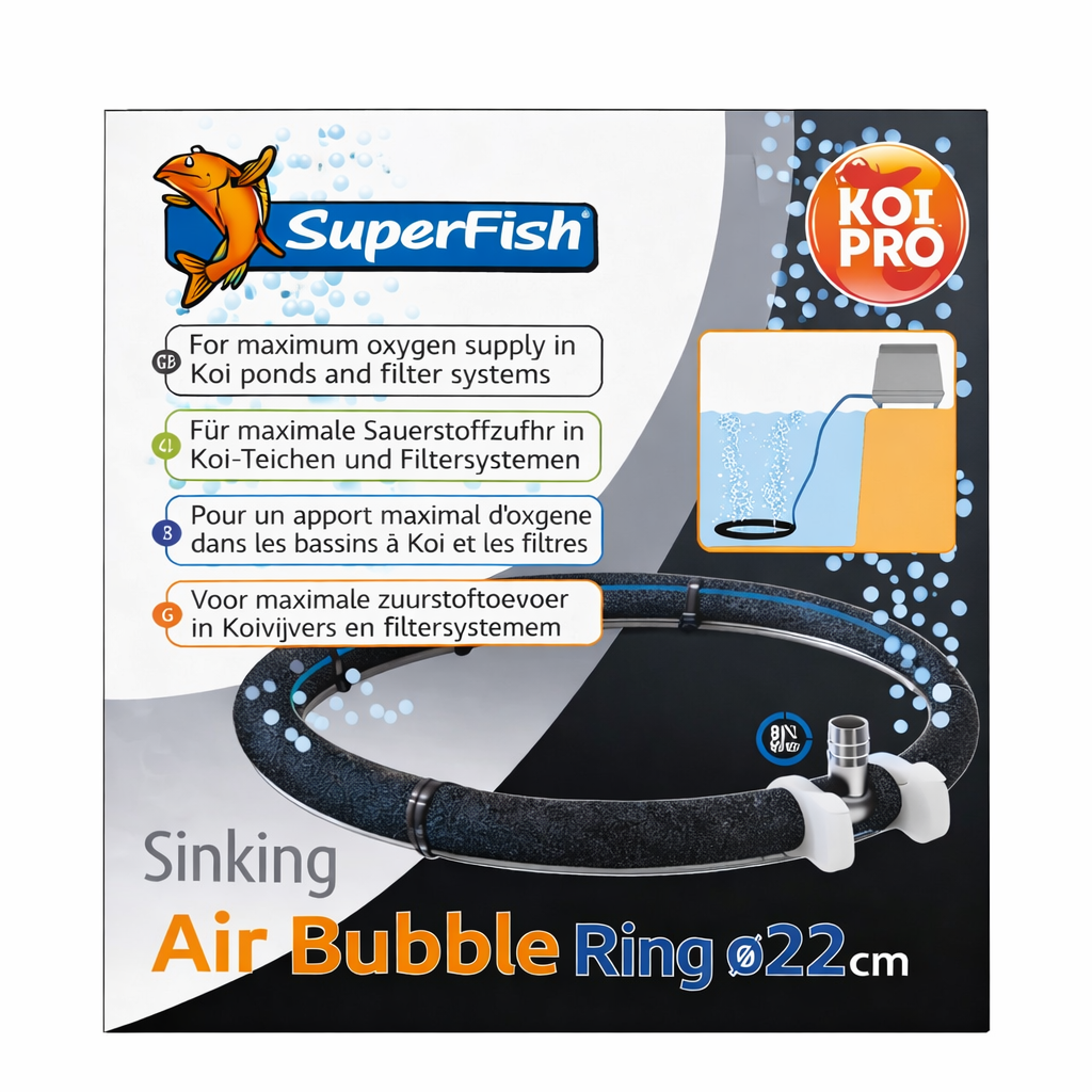 Superfish Sinking Air Bubble Ring - Pond & Aquarium Aeration Oxygen Diffuser