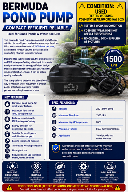 Bermuda Pond Pump 1500
