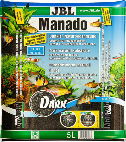 JBL Manado Dark Aquarium Gravel Substrate Planted Fish Tank Aquascaping Decor