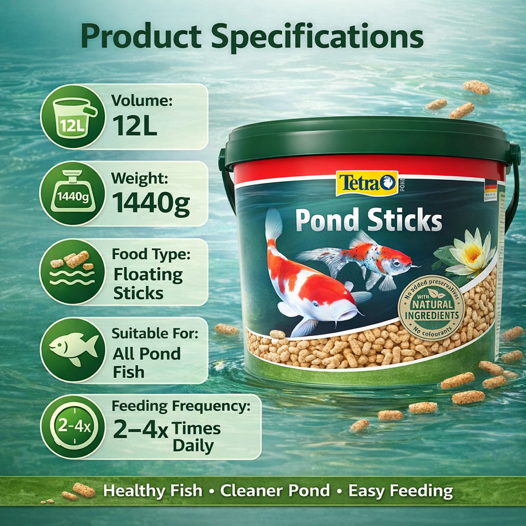 Tetra Pond Fish Food Sticks 12L (1440g)