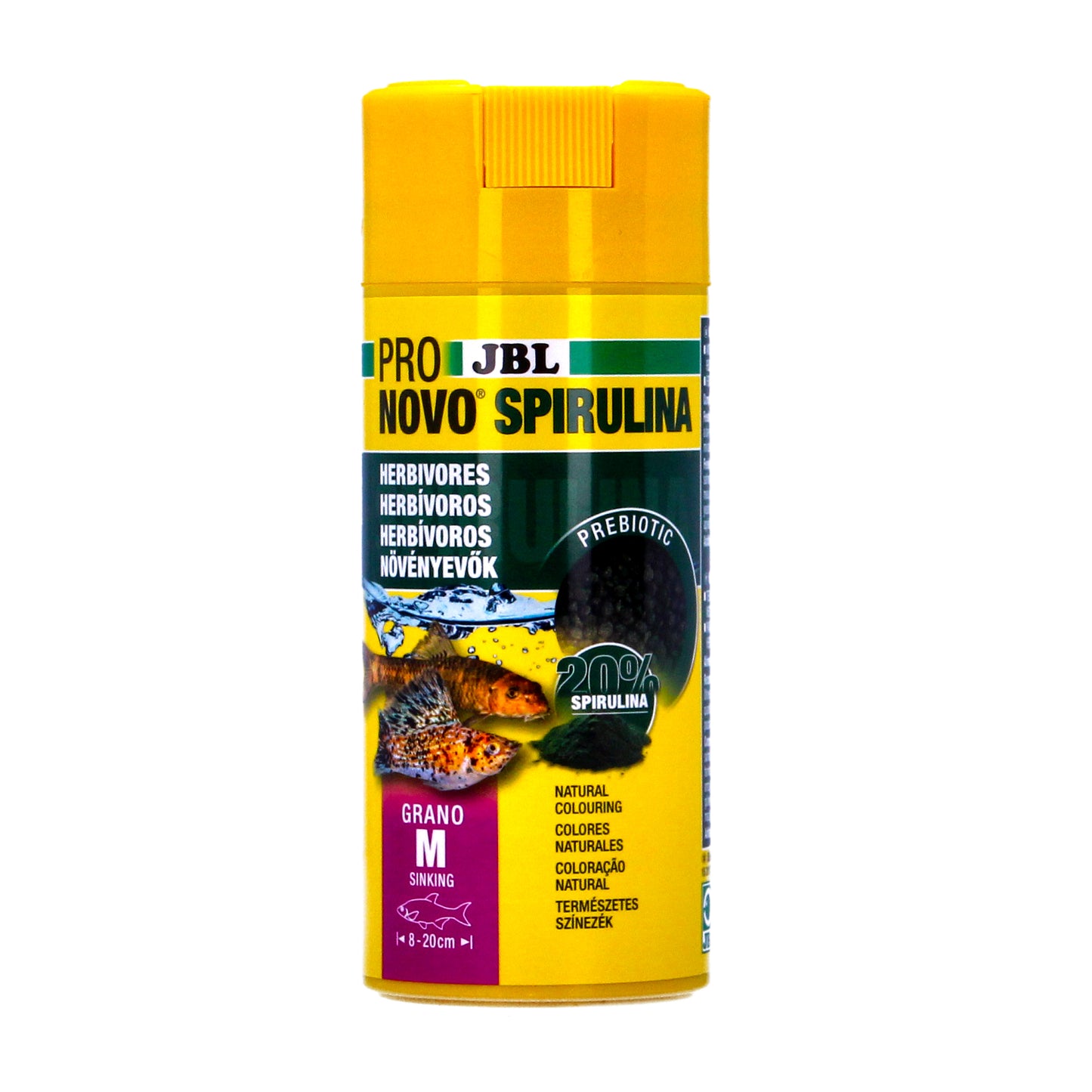 JBL ProNovo Spirulina Fish Food Sinking Granules Tropical Aquarium Algae