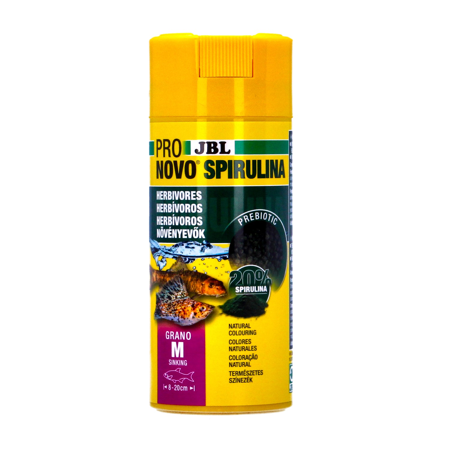 JBL ProNovo Spirulina Fish Food Sinking Granules Tropical Aquarium Algae