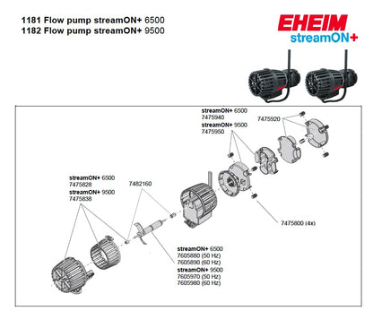 Eheim StreamON+ Aquarium Flow Pumps 6500 & 9500