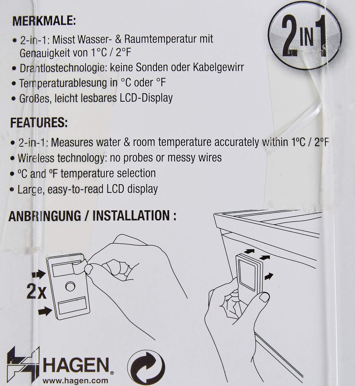Fluval 2in1 Thermometer