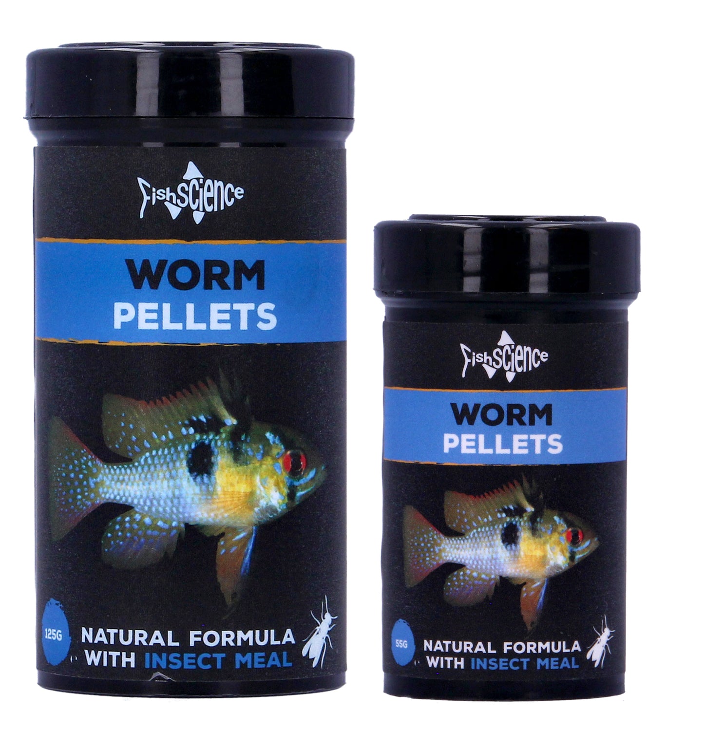 Fish Science Tropical Fish Worm Pellets Aquarium Fish Tank Food 55g and 125g