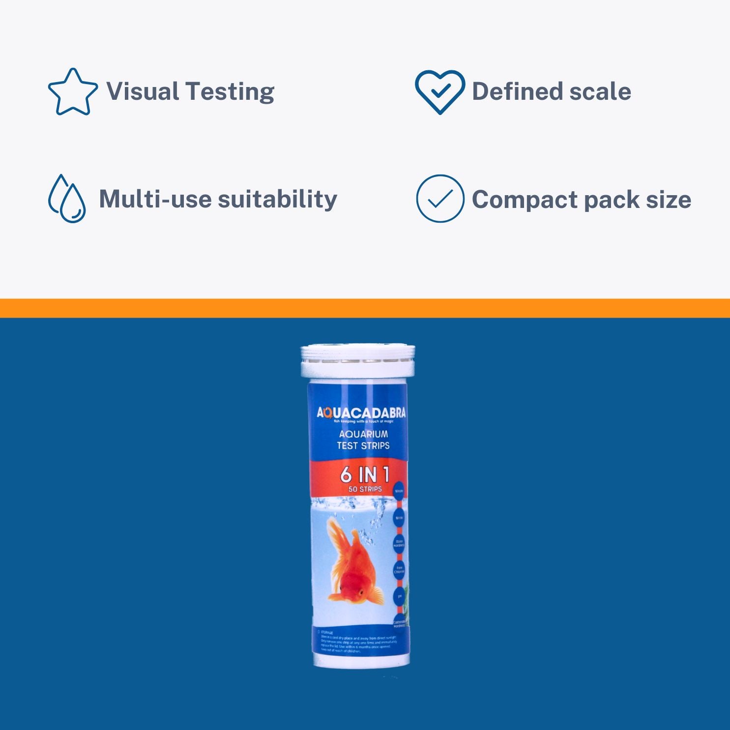 Aquacadabra Aquarium 6 in 1 50 Strips Nitrate Nitrite Test Kit