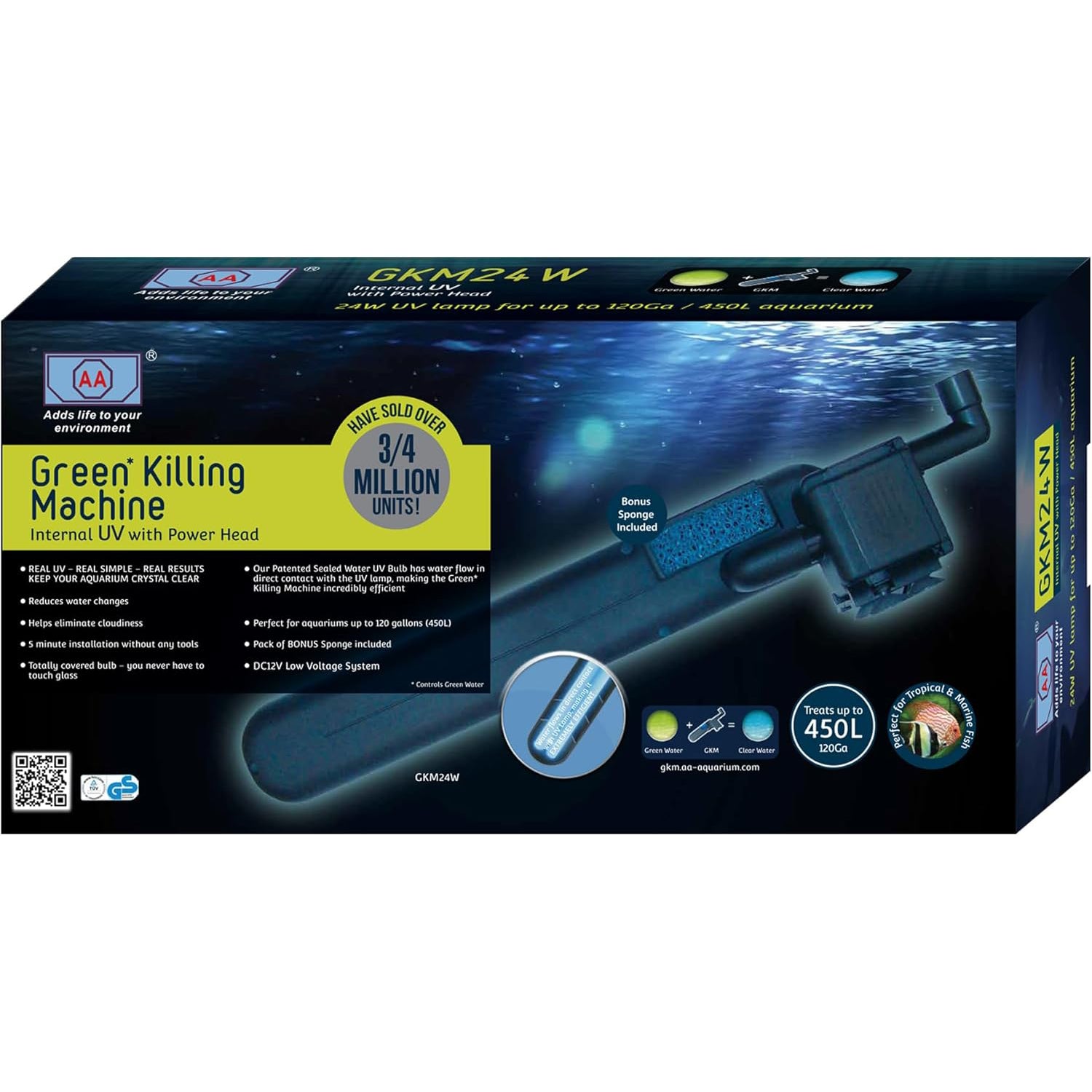 FRF 24W Pond UV Steriliser Clarifier Used With New 24W UV Lamp