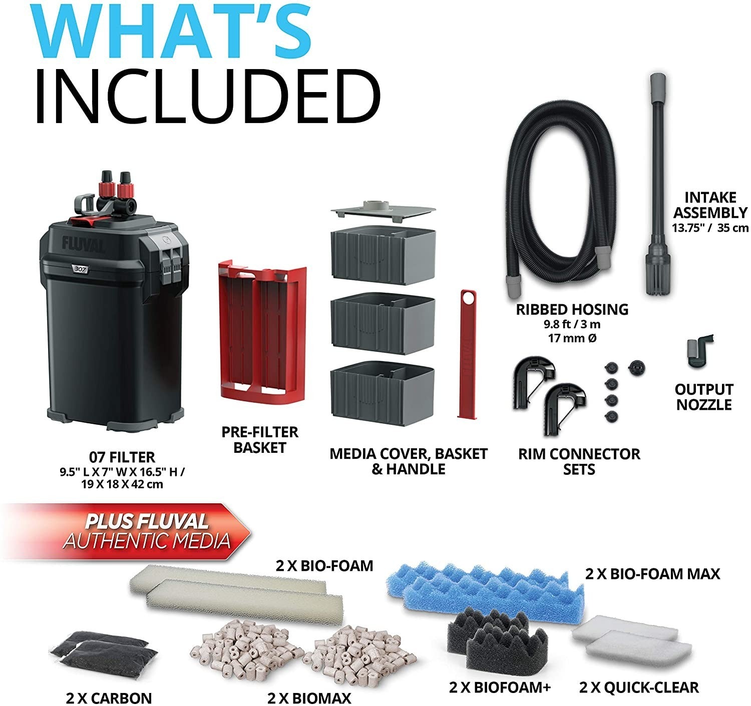 Fluval 307 External Filter – 1150L/h for 90–330L Aquariums