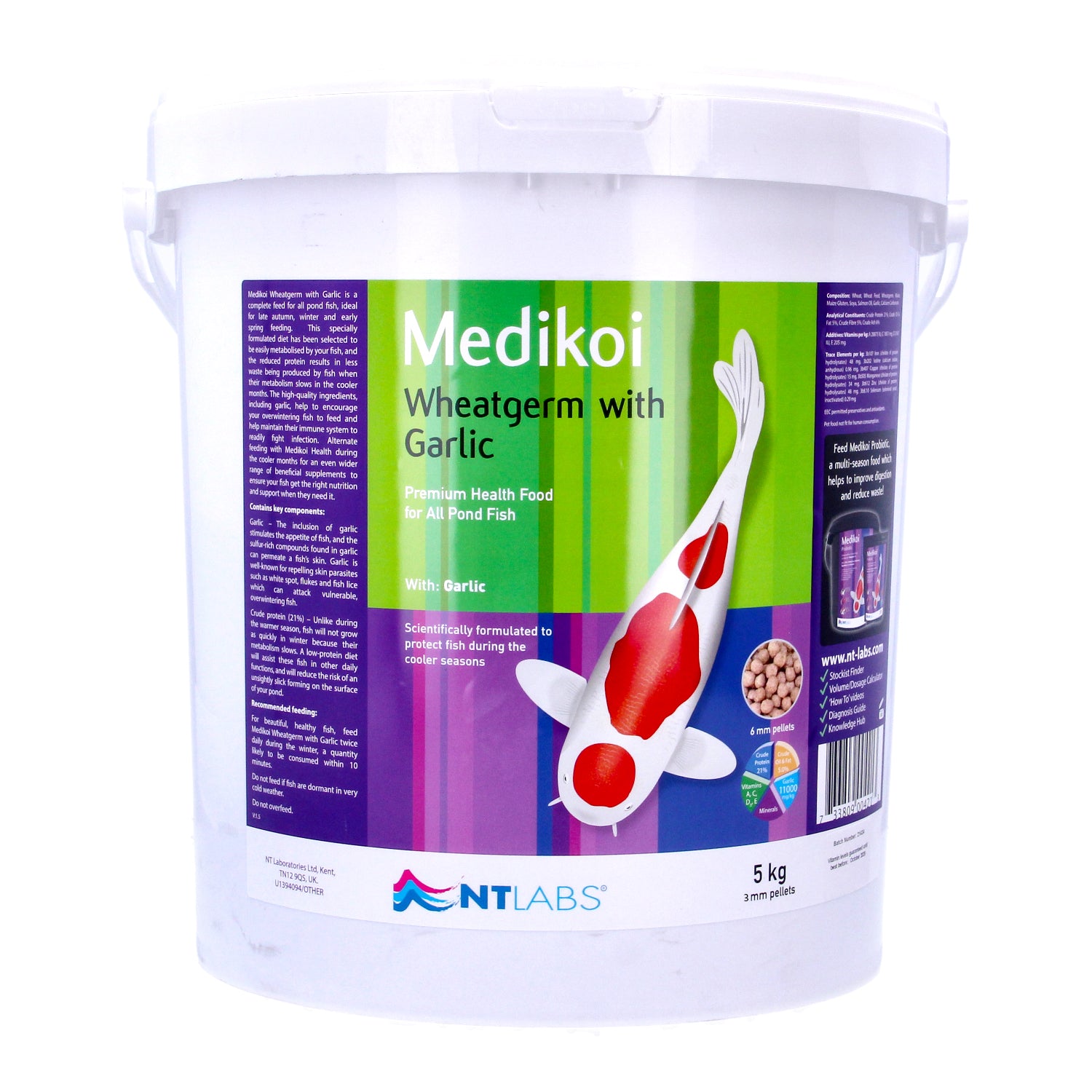 Medikoi Wheatg/Garlic 3mm Junior Pellet | 5kg (397)
