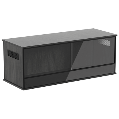 ProRep 4 x 1.5 x 1.5 ft Reptile Vivarium with Glass Doors & Vents – Oak, Grey or Black	